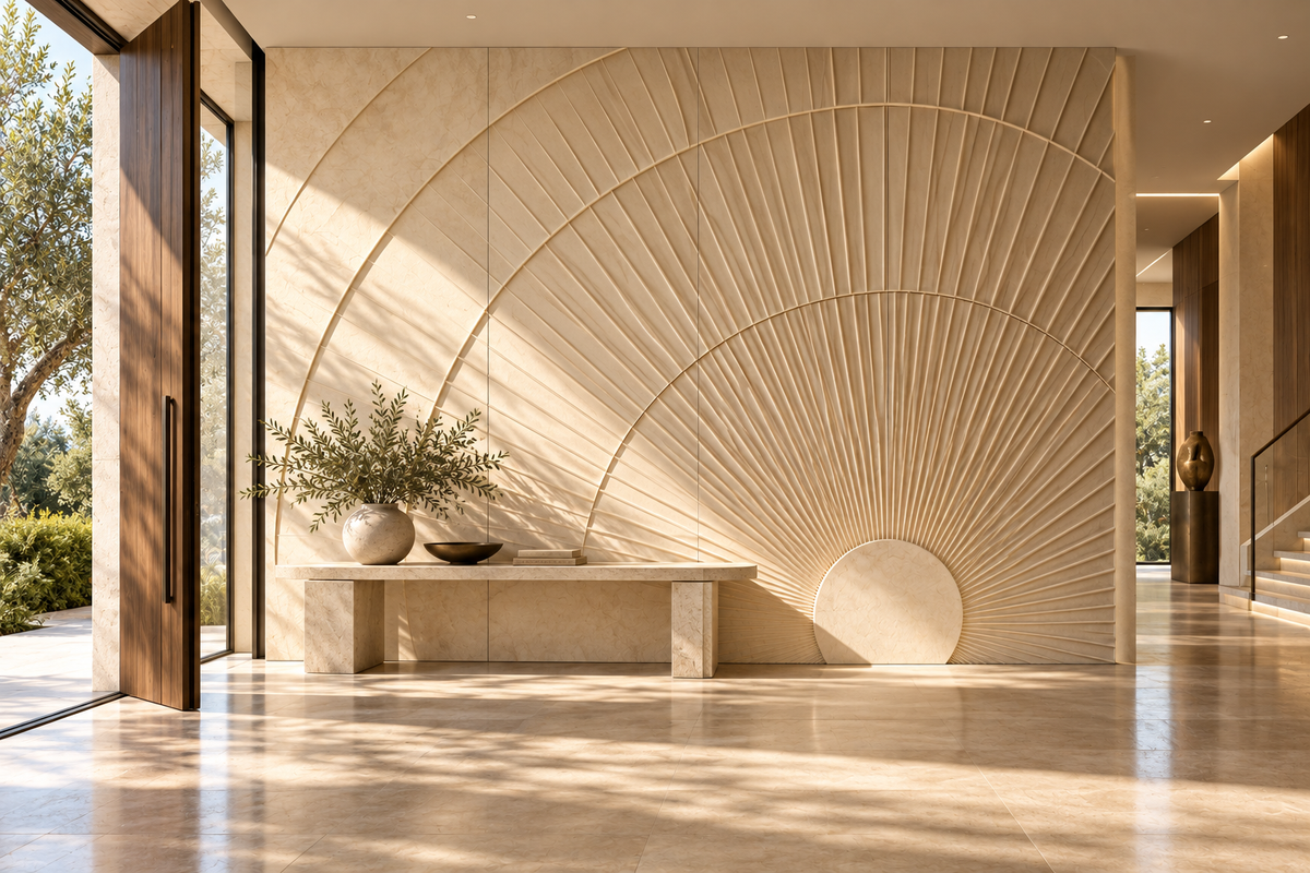 Aurelia Custom Architectural Wall Panels — entryway and foyer wall design concept