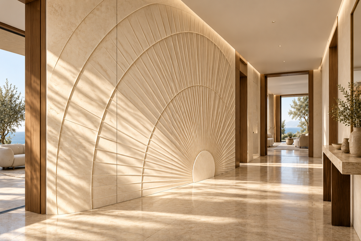 Aurelia Custom Architectural Wall Panels — hallway wall design concept