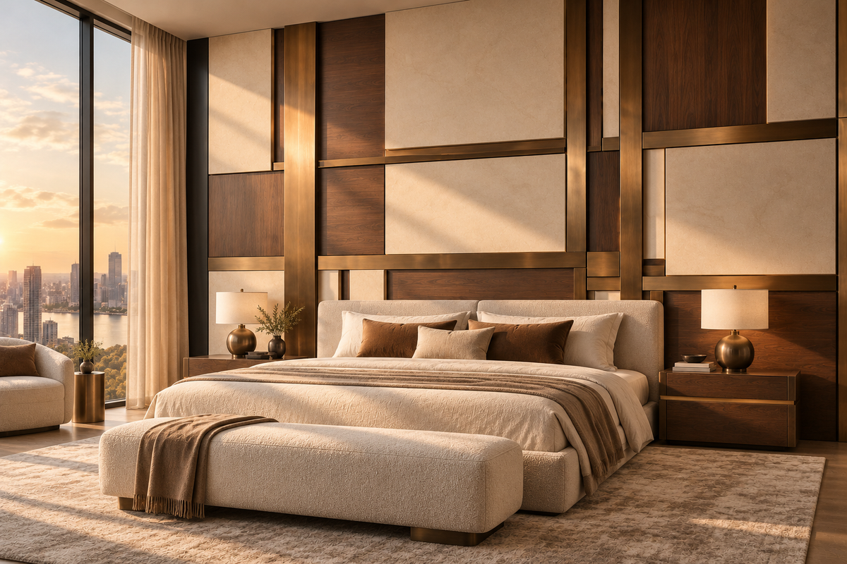 Axiom Custom Architectural Wall Panels — bedroom headboard wall design concept