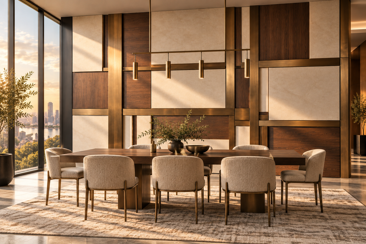 Axiom Custom Architectural Wall Panels — dining-room wall design concept