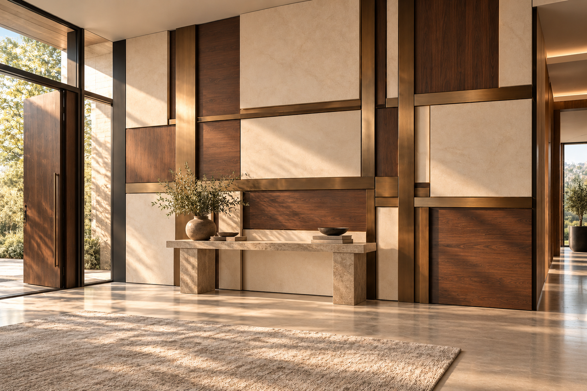 Axiom Custom Architectural Wall Panels — entryway and foyer wall design concept