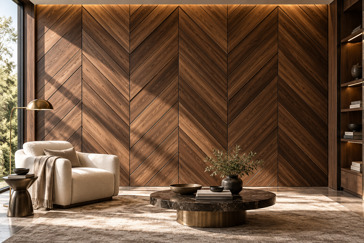 Chevron Custom Architectural Wall Panels — architectural interior design concept