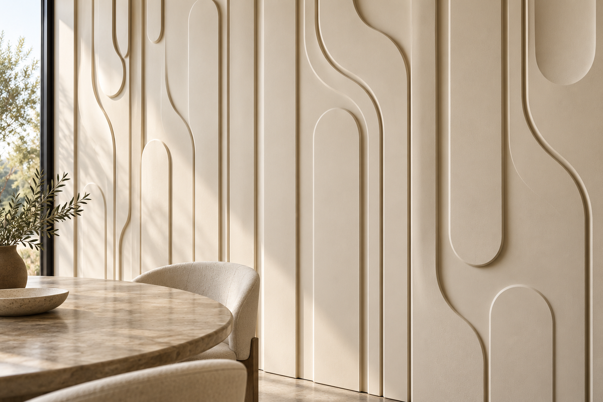 Contour custom architectural wall panel concept — close-up view of surface and panel detailing
