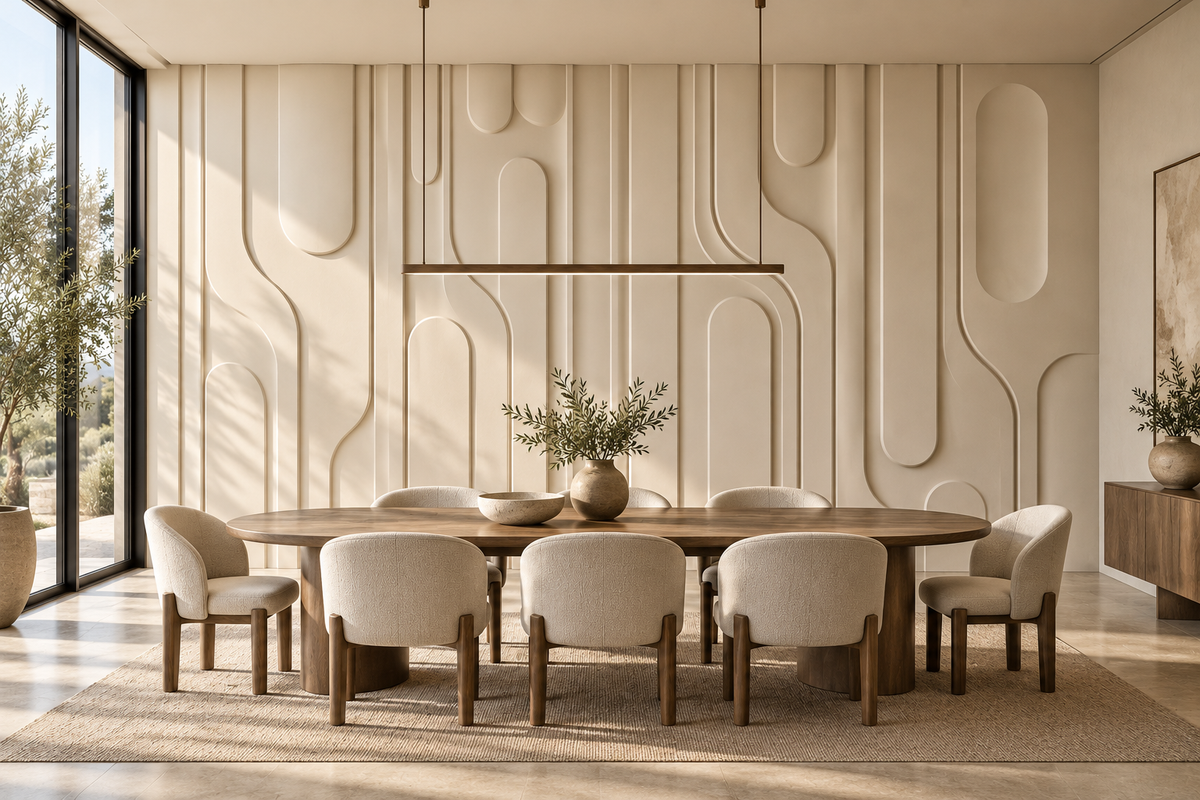 Contour Custom Architectural Wall Panels — dining-room wall design concept