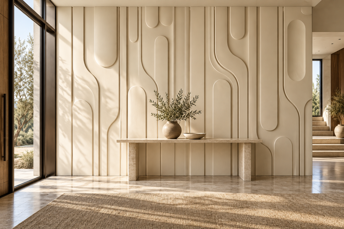 Contour Custom Architectural Wall Panels — entryway and foyer wall design concept