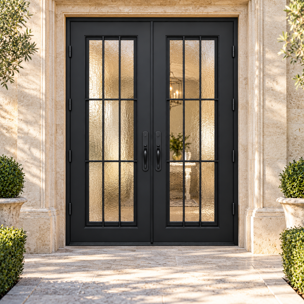 Brookhaven Nine Glass Double in a luxury residential setting — design visualization; hardware and finish are illustrative