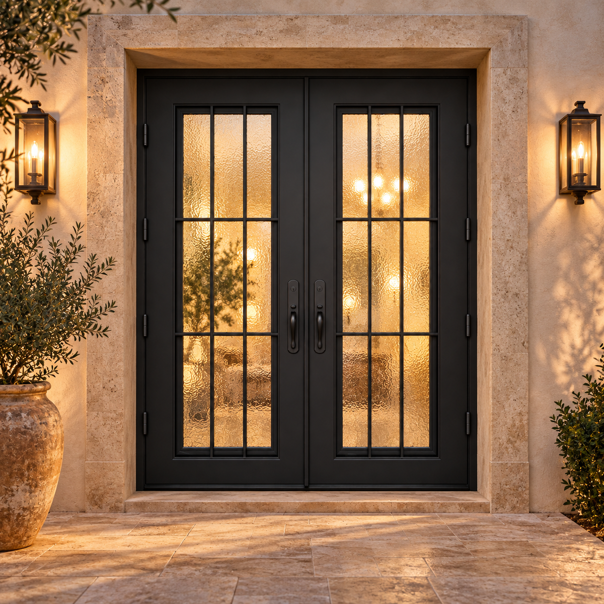 Brookhaven Nine Glass Double in a luxury residential setting — design visualization; hardware and finish are illustrative