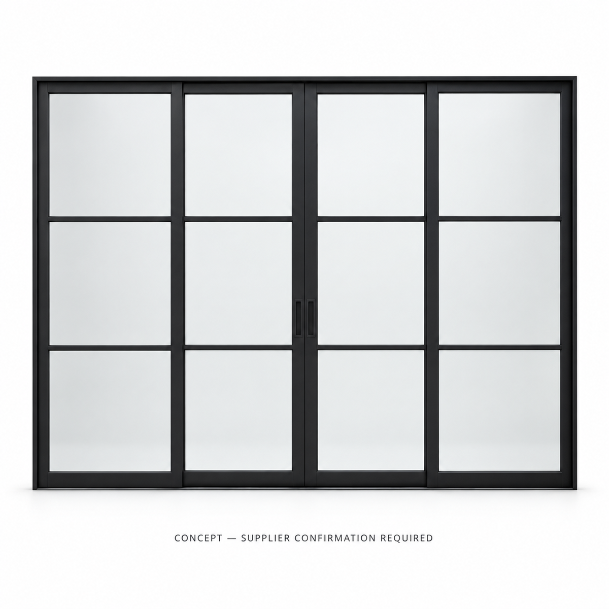 D036 pocket slider studio CONCEPT ONLY — supplier confirmation required; not verified construction.