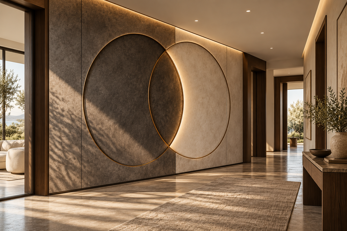 Eclipse Custom Architectural Wall Panels — hallway wall design concept