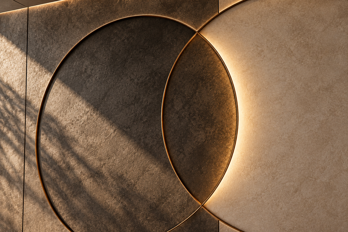 Eclipse custom wall panel — close-up design detail