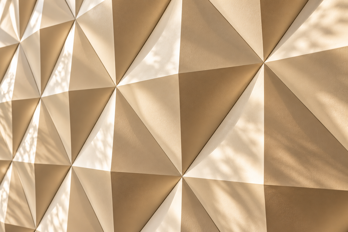 Facet custom wall panel — close-up design detail