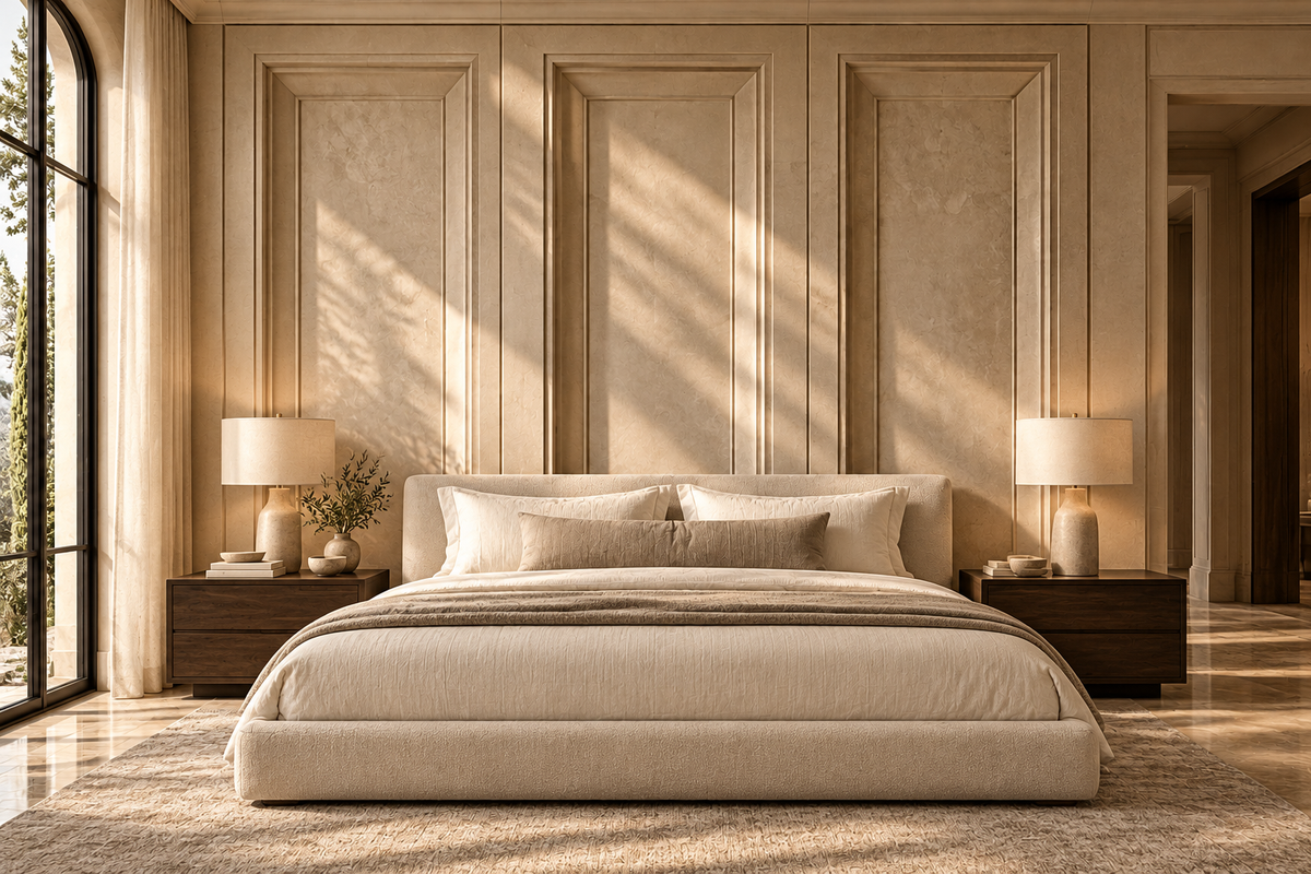 Galleria Custom Architectural Wall Panels — bedroom headboard wall design concept