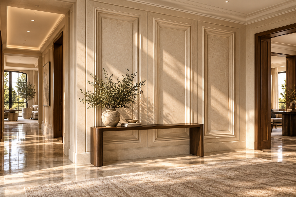 Galleria Custom Architectural Wall Panels — hallway wall design concept