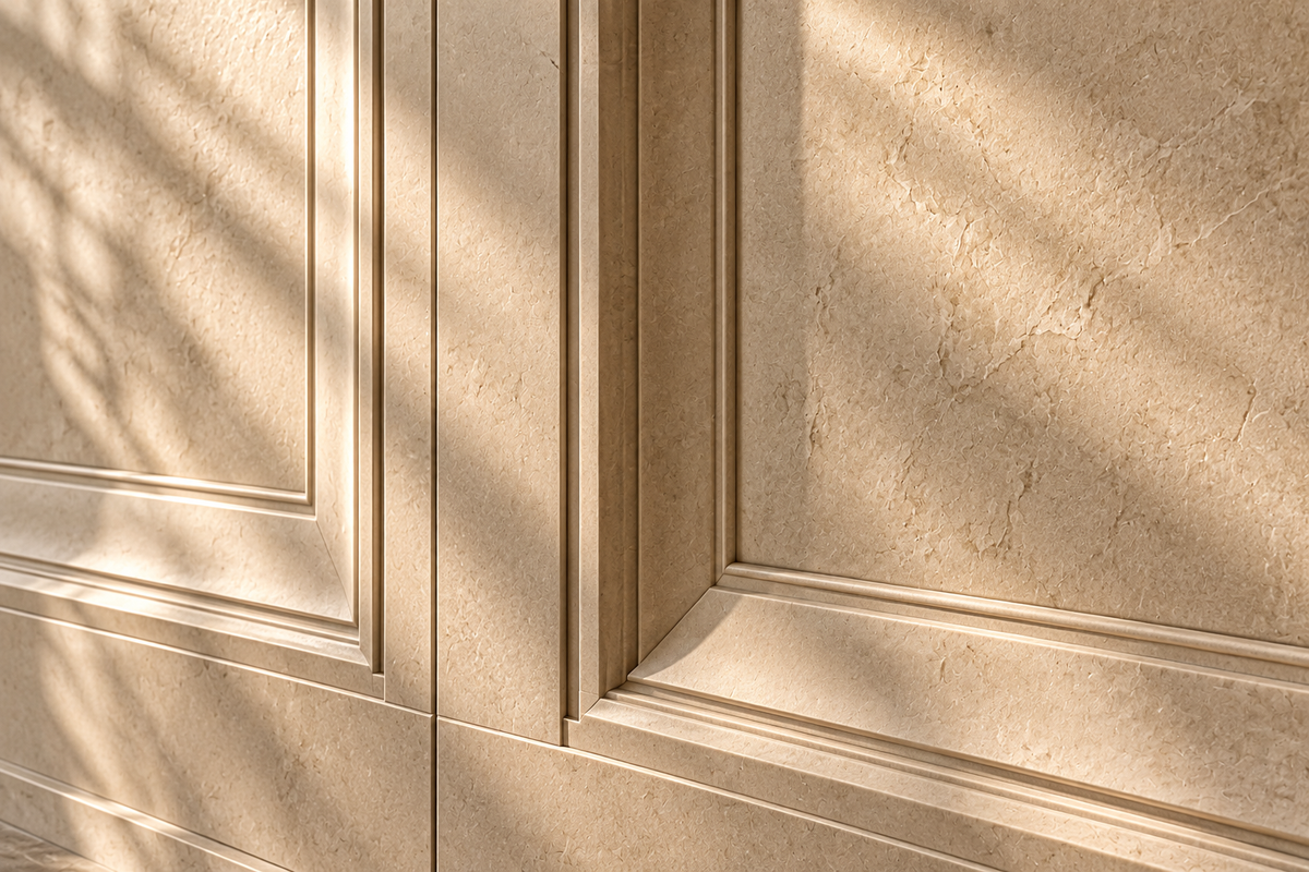 Galleria custom wall panel — close-up design detail