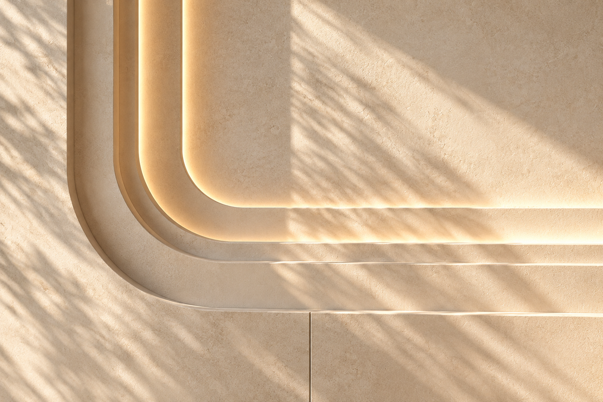 Halo custom wall panel — close-up design detail