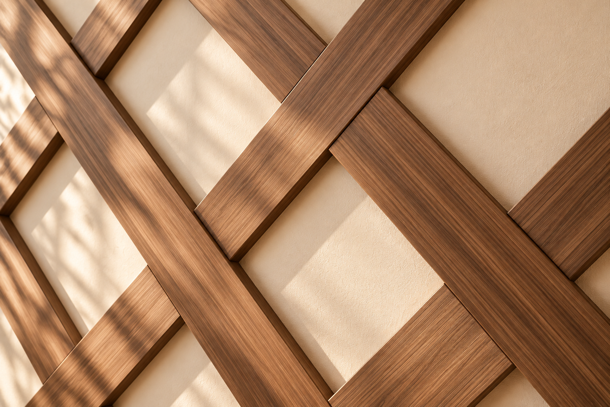 Lattice custom wall panel — close-up design detail