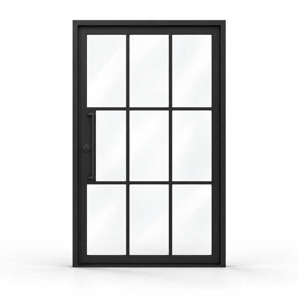Arden Nine Pivot Thermal-Break Steel Door | Custom Crafted (Ships 8–12