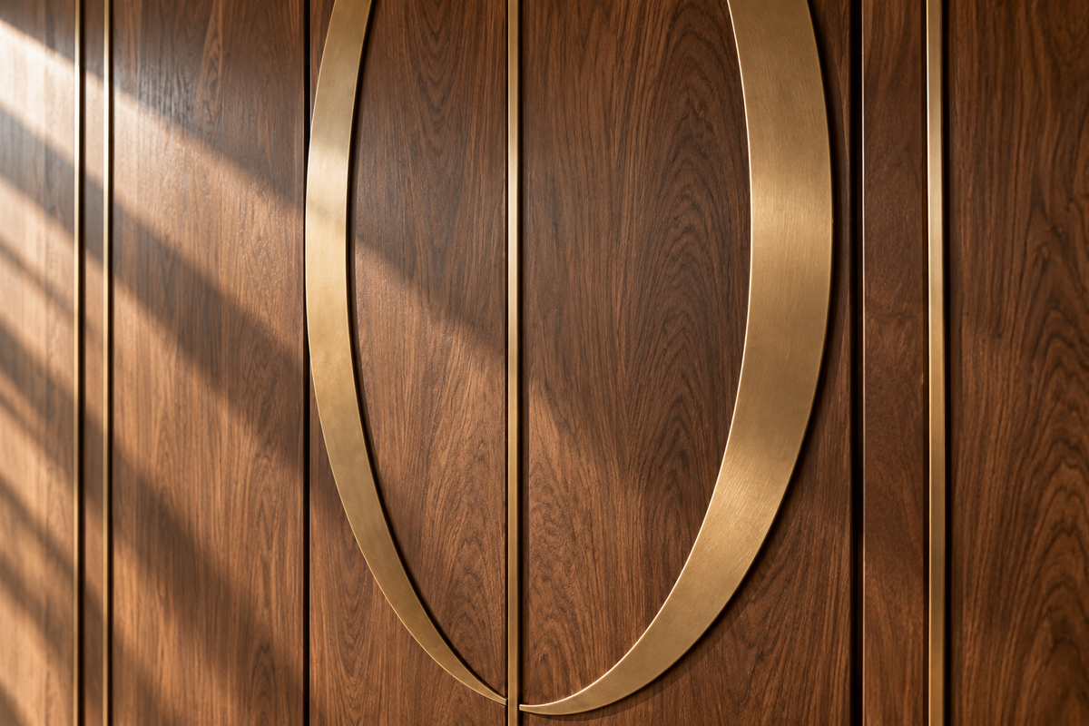 Meridian custom wall panel — close-up design detail