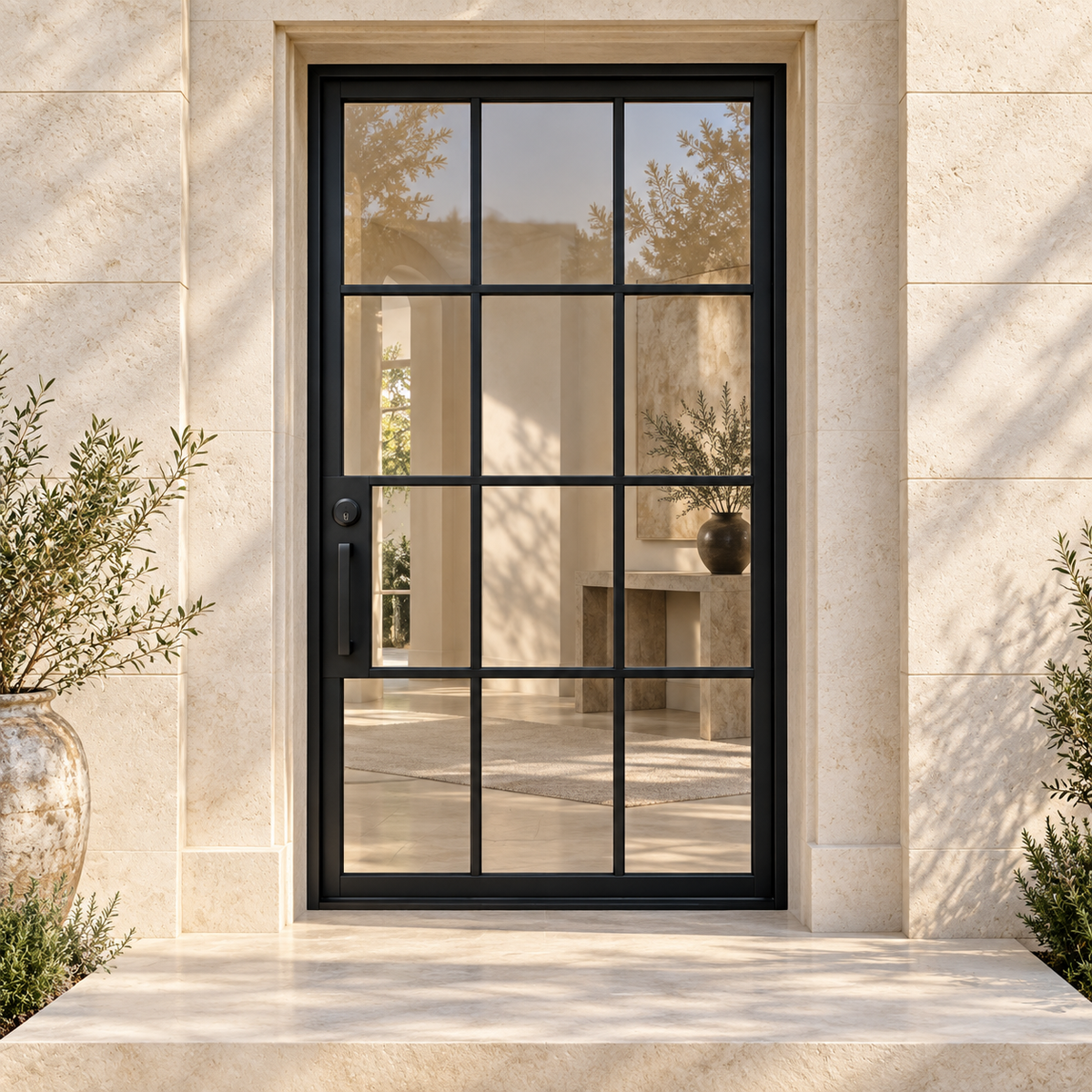 Wexford Twelve Pivot in a luxury residential setting — design visualization; hardware and finish are illustrative