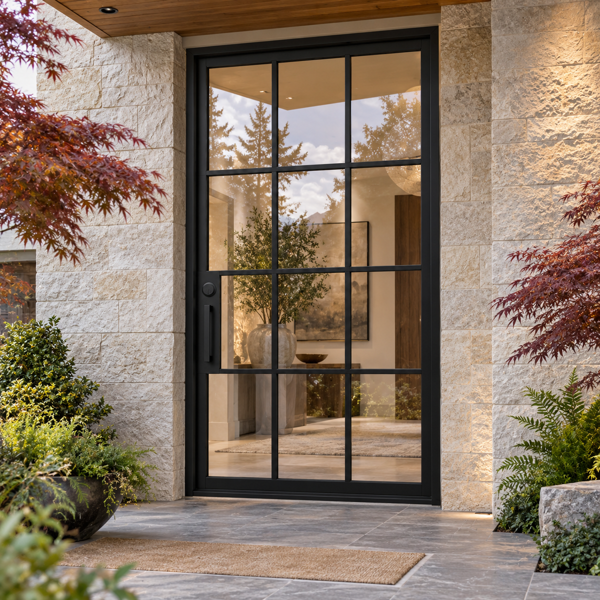 Wexford Twelve Pivot in a luxury residential setting — design visualization; hardware and finish are illustrative