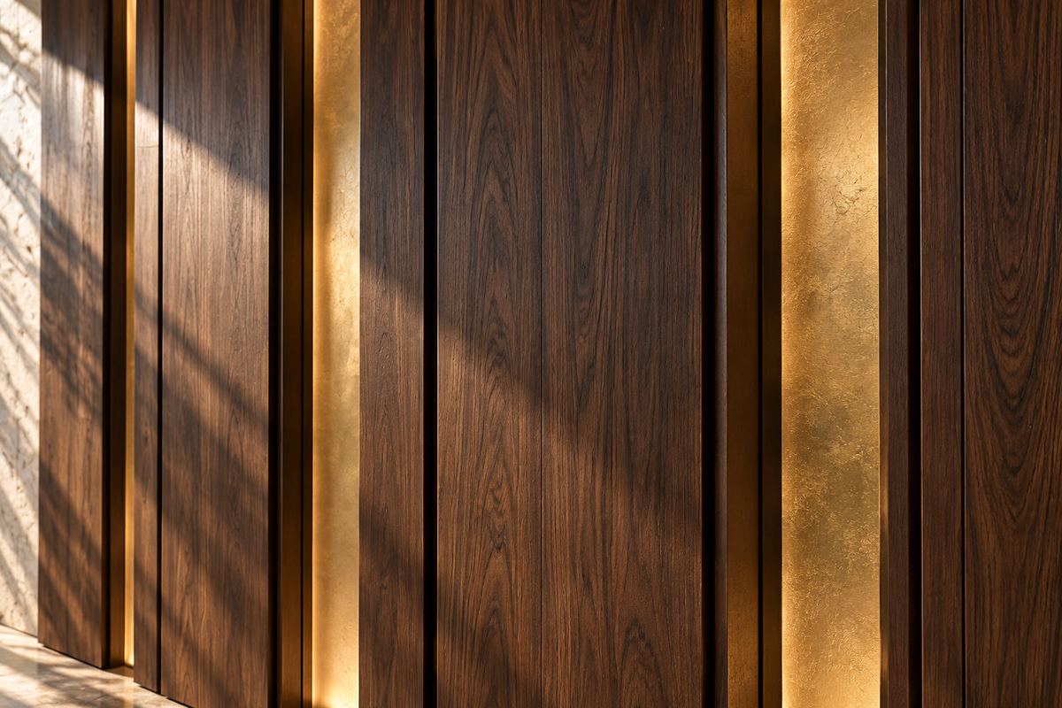 Nocturne custom wall panel — close-up design detail