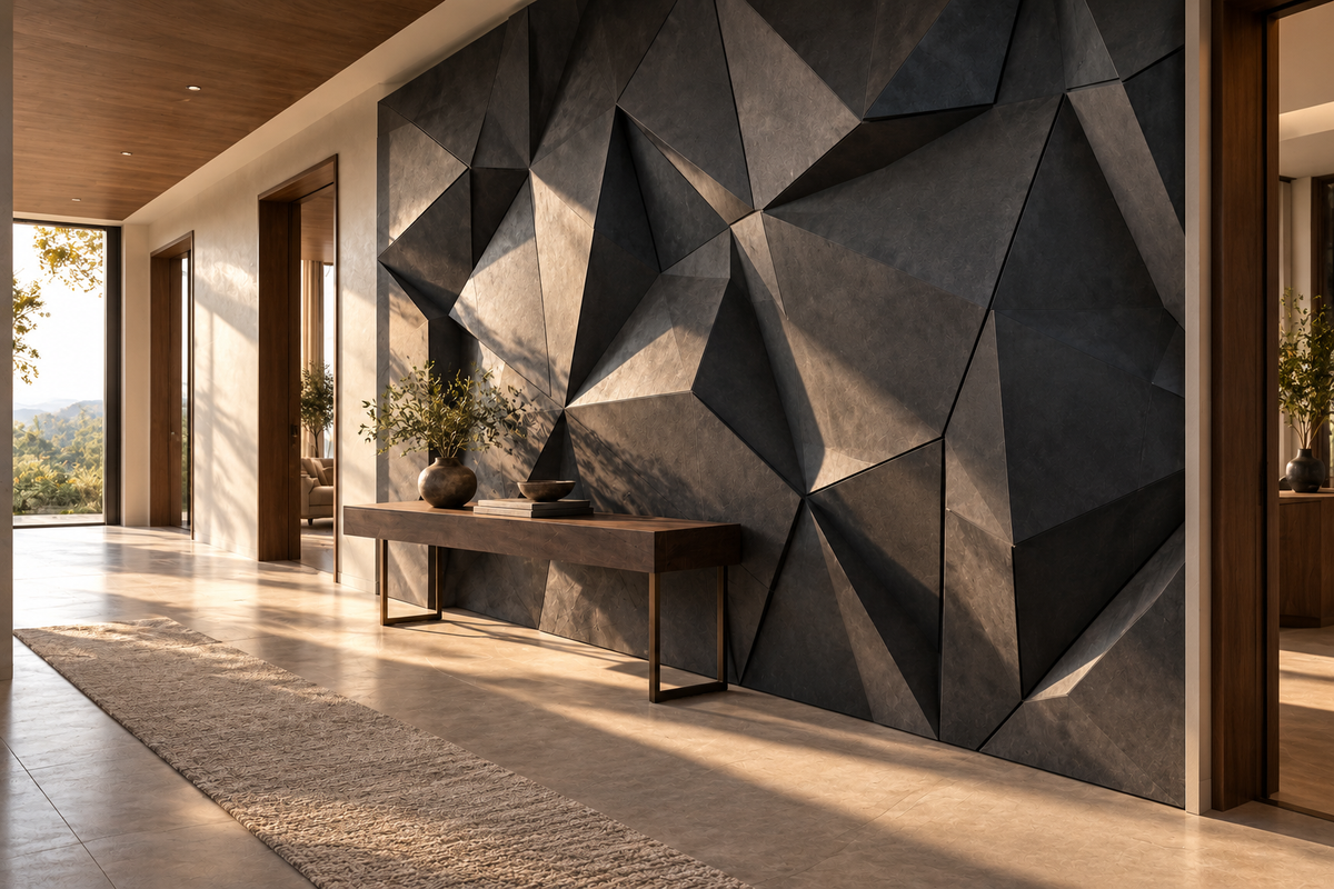 Obsidian Custom Architectural Wall Panels — hallway wall design concept