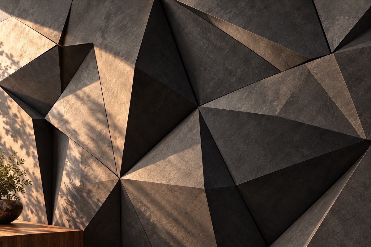 Obsidian custom wall panels — media close-up detail design concept