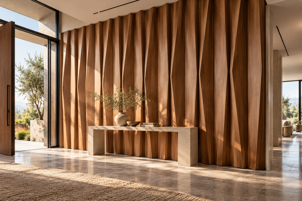 Palisade Custom Architectural Wall Panels — entryway and foyer wall design concept