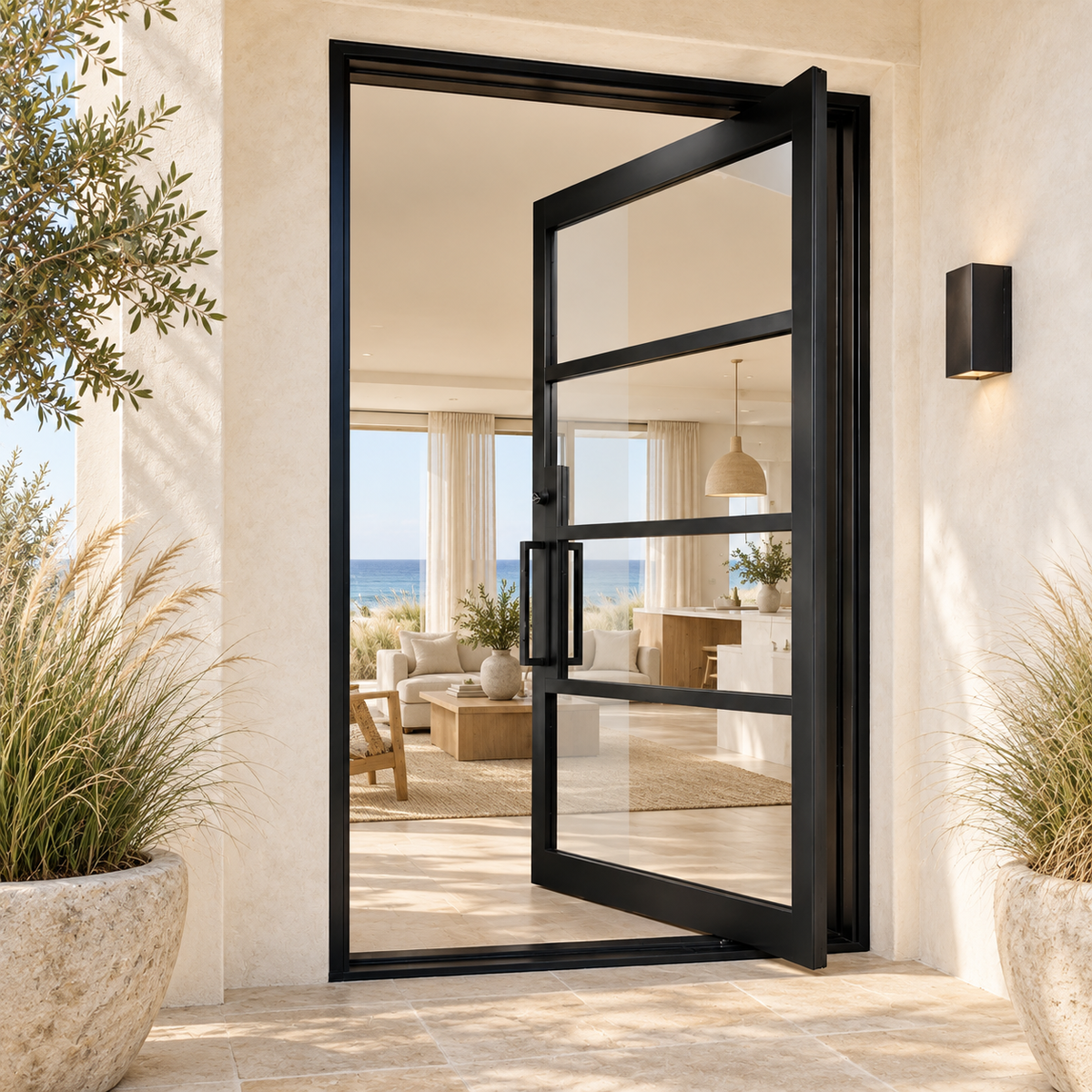 Halden Four Lite Pivot Door — lifestyle visualization