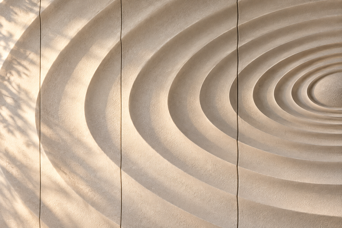 Ripple custom wall panel — close-up design detail