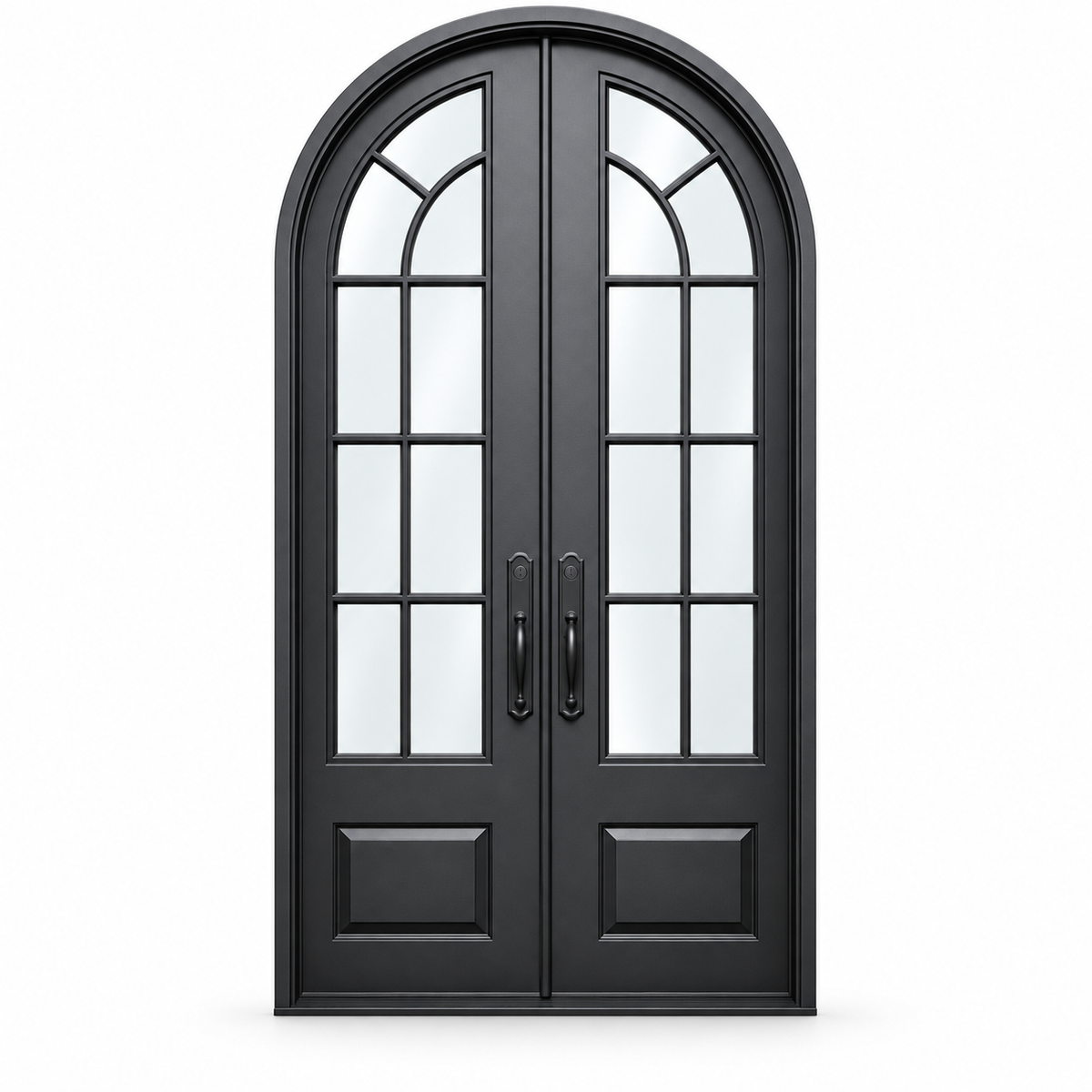 Ravenswood Fan Panel Double on a white background — design visualization; hardware and finish are illustrative