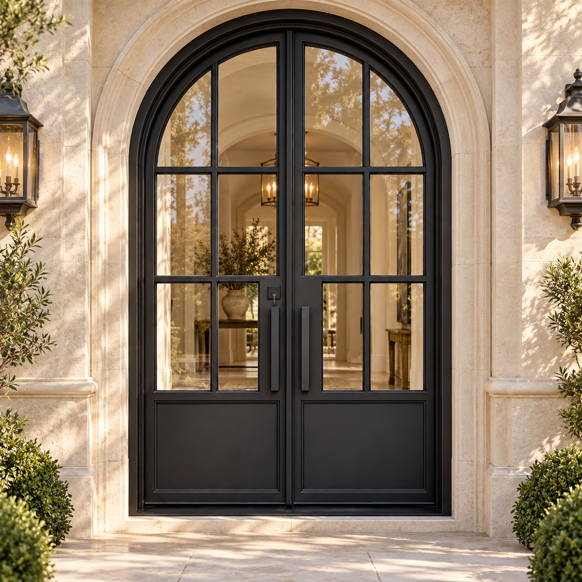 Ashbourne Six Panel Double in a luxury residential setting — design visualization; hardware and finish are illustrative