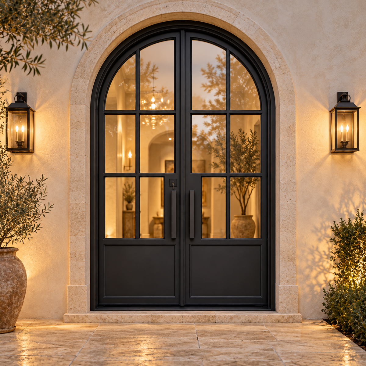 Ashbourne Six Panel Double in a luxury residential setting — design visualization; hardware and finish are illustrative