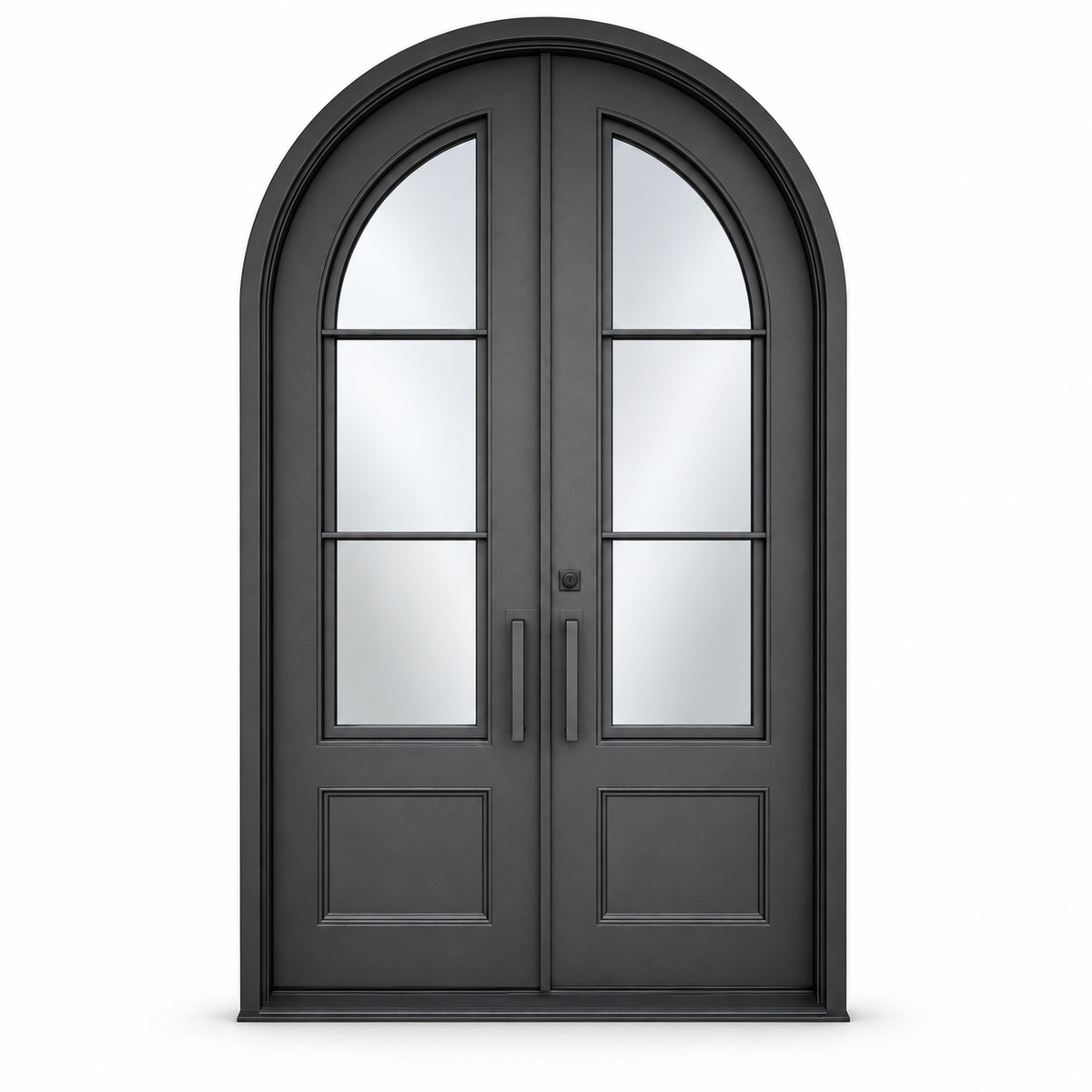 Montvale Three Panel Double on a white background — design visualization; hardware and finish are illustrative