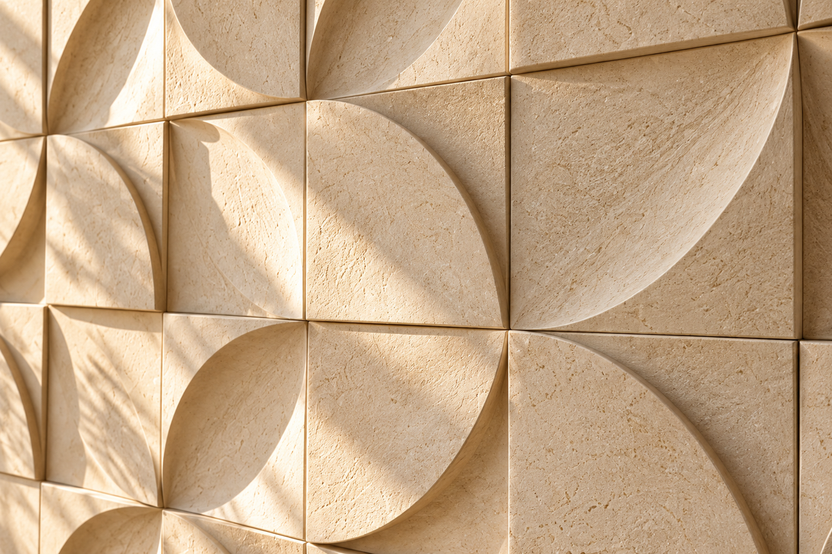 Tessera custom wall panel — close-up design detail