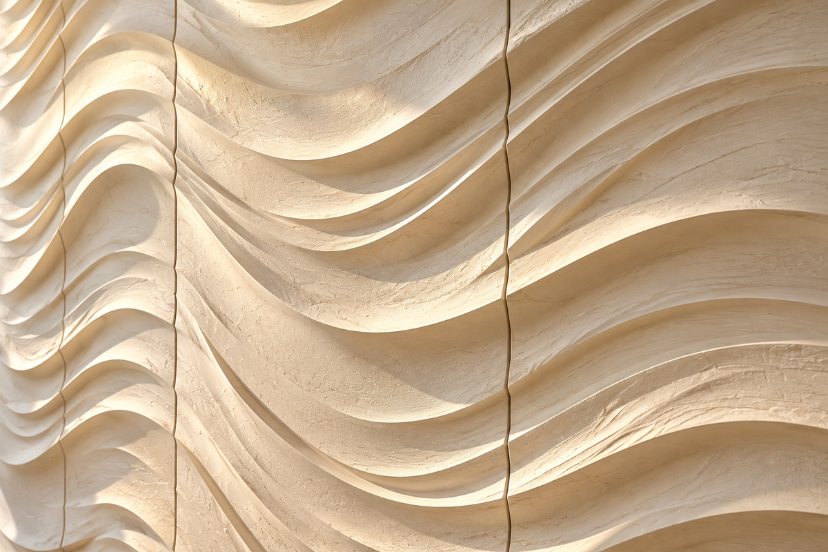 Tidal custom wall panel — close-up design detail