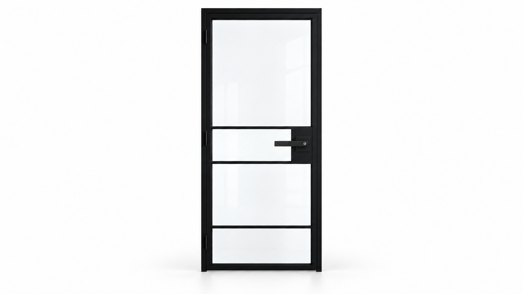 USABD 4 Lite Unequal-Pane Interior Steel Door with included lever-lock — studio