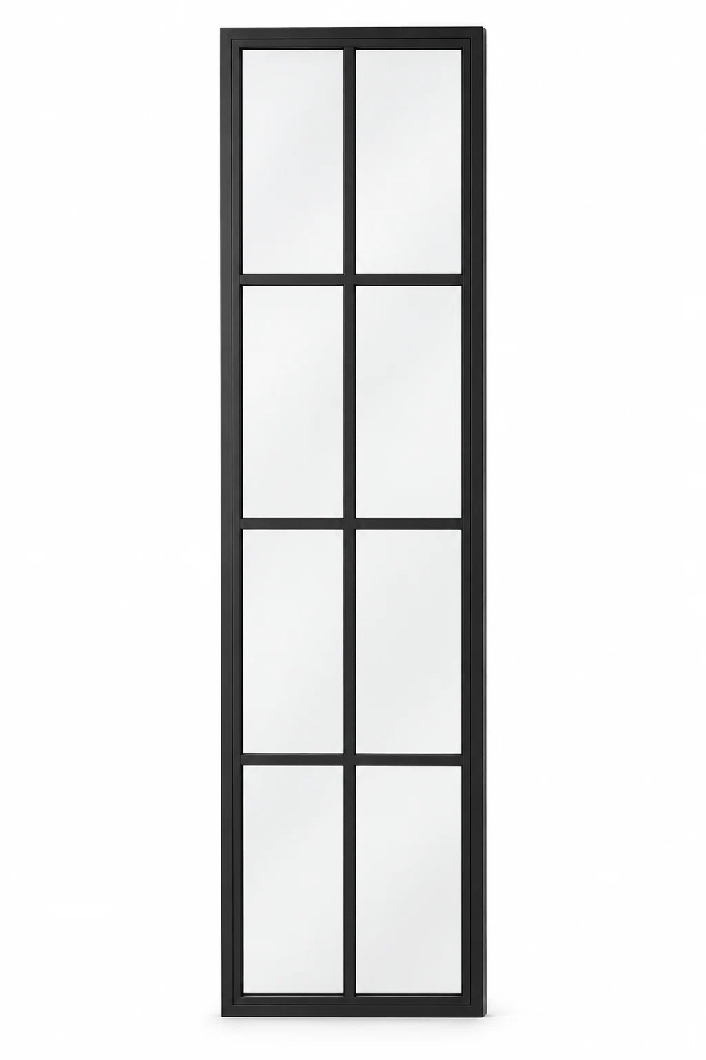 8 Lite steel sidelight, 2 columns by 4 rows, black frame on a white background