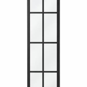 8 Lite steel sidelight, 2 columns by 4 rows, black frame on a white background