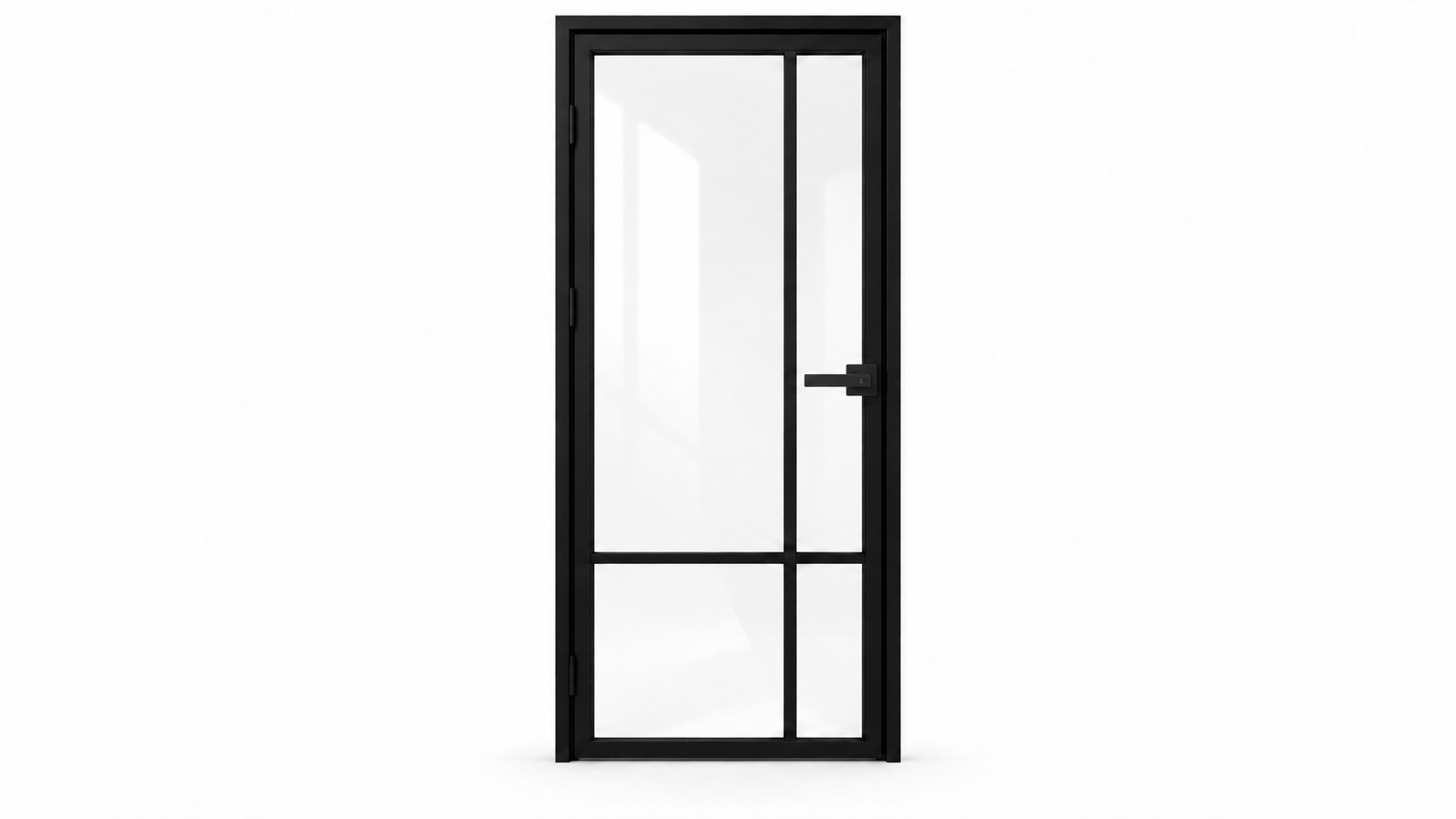 USABD 4 Lite Bottom Inward Interior Steel Door with included lever-lock — studio
