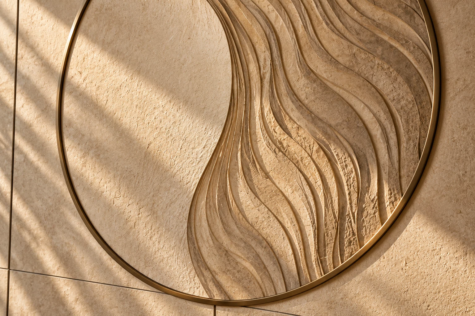 Solstice custom wall panel — close-up design detail