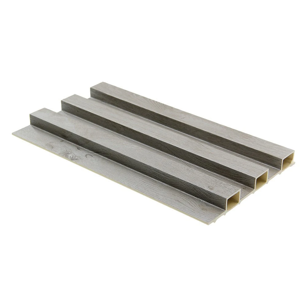 WPC Fluted Slat Wall Panel in Natural Grey