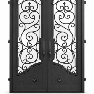 Regal Scroll Double Steel Door — studio design visualization