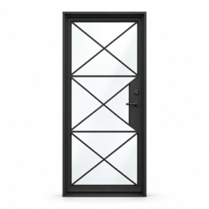 Oakmere Three Cross Single on a white background — design visualization; hardware and finish are illustrative