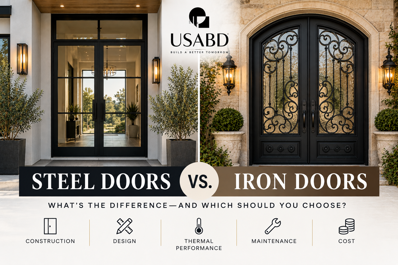 Steel Doors vs. Iron Doors: What’s the Difference—and Which Should You Choose?