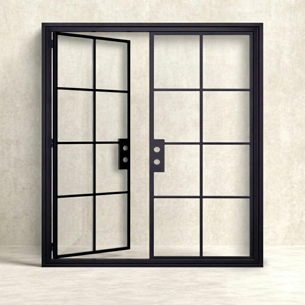 8 Lite - Double | Steel French Door 60 x 120"