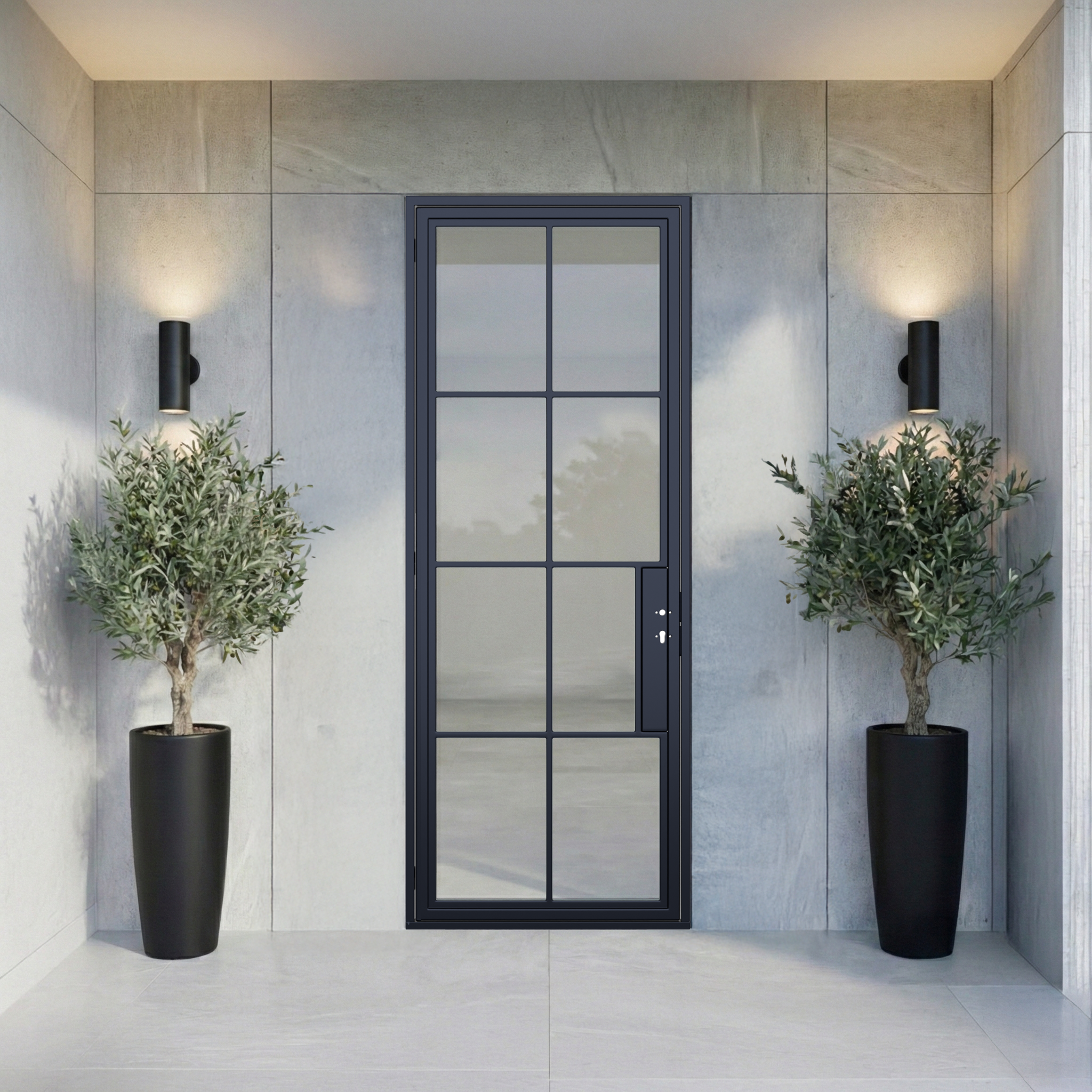 8 Lite - Single | Steel French Doors 36 x 80" - Image 6