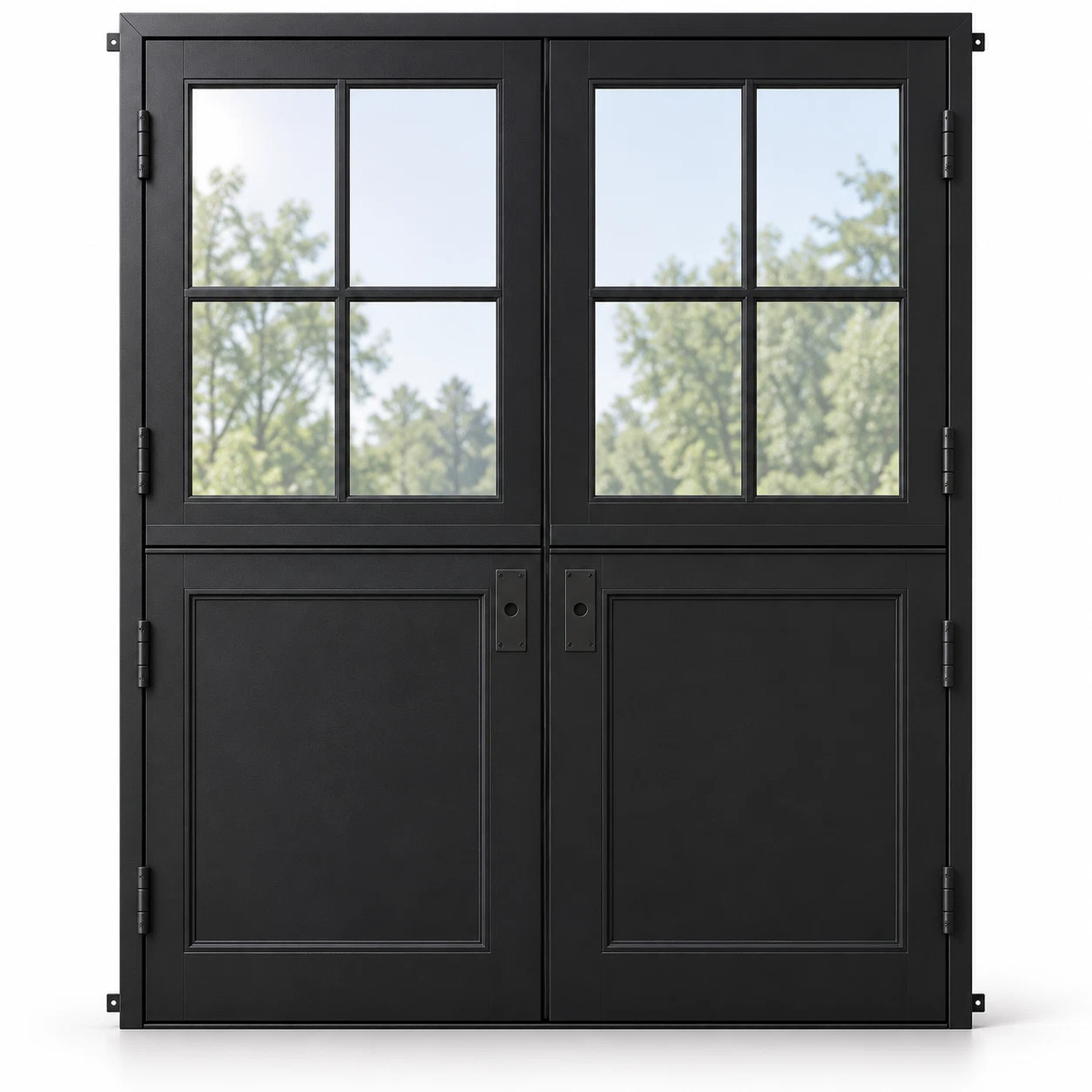 Paneled 4 Lite Double Dutch Steel Door — studio AI-generated design visualization