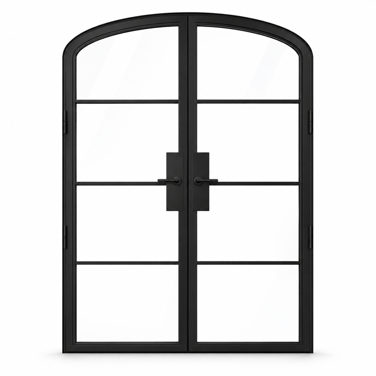 4 Lite Steel Pantry Arched Top French Double Door on a white background — product visualization