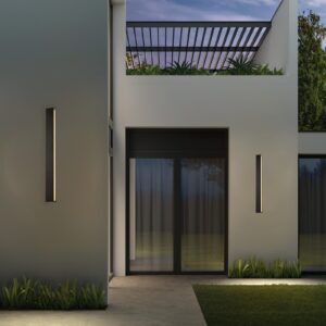 Lanternio Black LED Outdoor Wall Sconce